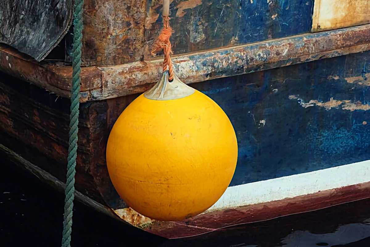 Буй и шарообразный кранец: сходство формы и различие назначения